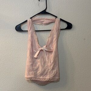 Self Esteem Blush Lace Top